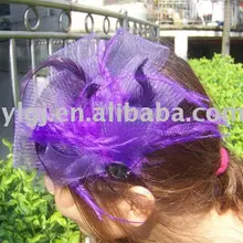 Чародей, танцы, гонки, свадьбы, партии шляпу костюм фиолетовый цветок волосы шляпа h5066