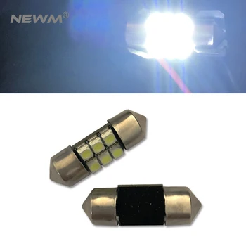 

2pcs White AUTO 28MM Festoon Lamp Dome Light Error Free 12 3014 SMD LED 27mm Z287