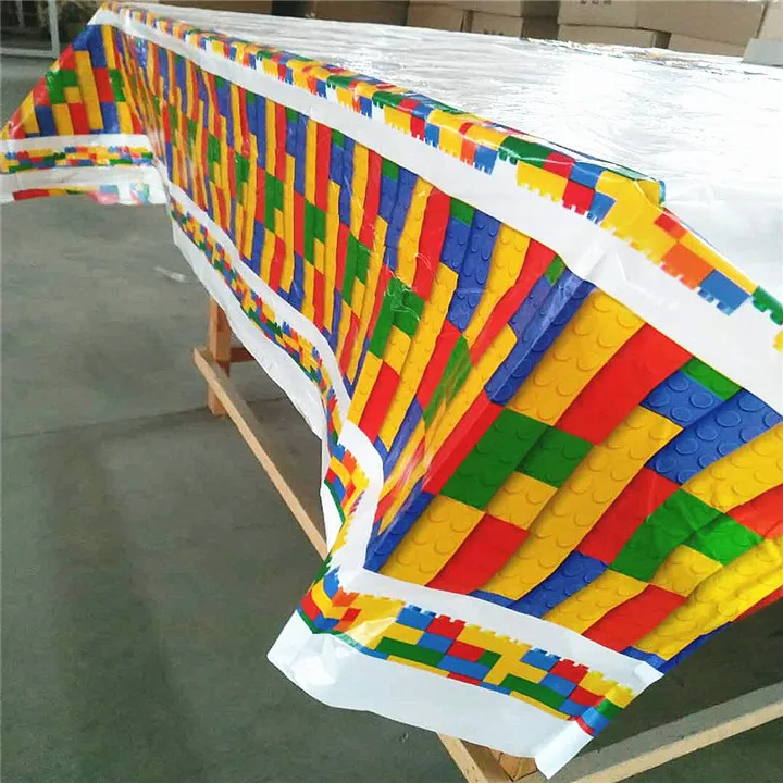 Us 2 15 20 Off 108 180cm New Lego Blocks Kid Boys Birthday Party Decorate Disposable Waterproof Plastic Home Map Tablecover Baby Shower Supplie In