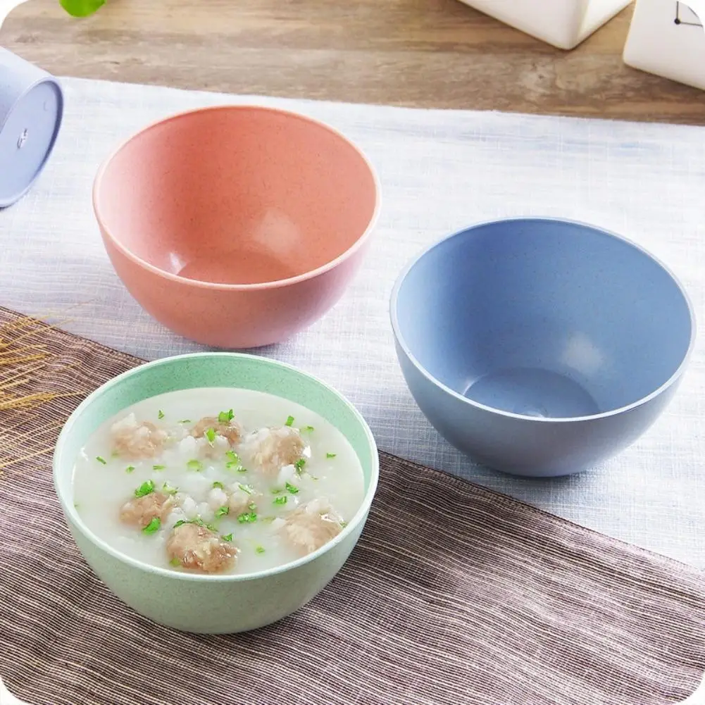 

HOT SALE! Eco-friendly Wheat Straw Children Rice Noodle Salad Bowl Household Tableware