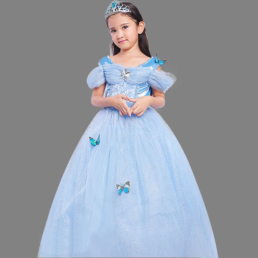 Новинка; рождественское платье для маленьких девочек; платье Анны и Эльзы; детская одежда; vestidos; детское платье; праздничное платье принцессы для девочек