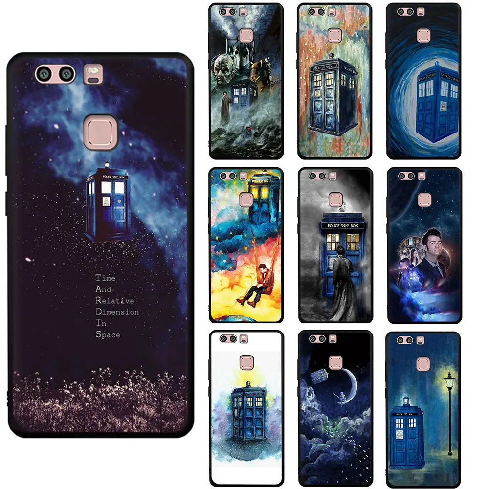 Dr Doctor Who Police Call Box Мягкий ТПУ силиконовый чехол для телефона Huawei P8 P9 P10 P20 P30 Pro Lite Mini P