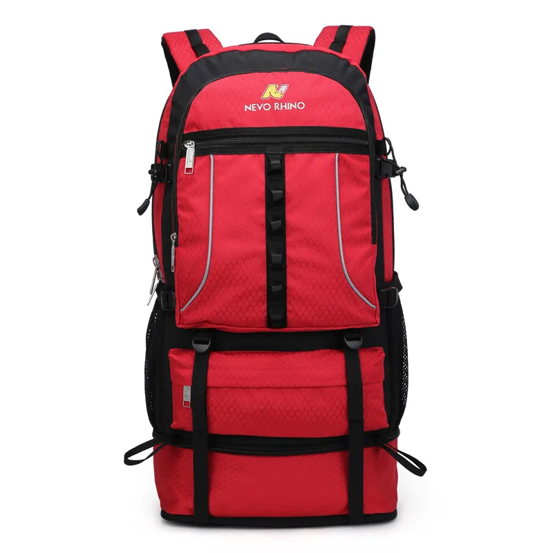 NEVO RHINO 45L водонепроницаемый мужской рюкзак унисекс дорожная сумка походный рюкзак для альпинизма на открытом воздухе походный рюкзак для мужчин - Цвет: Красный