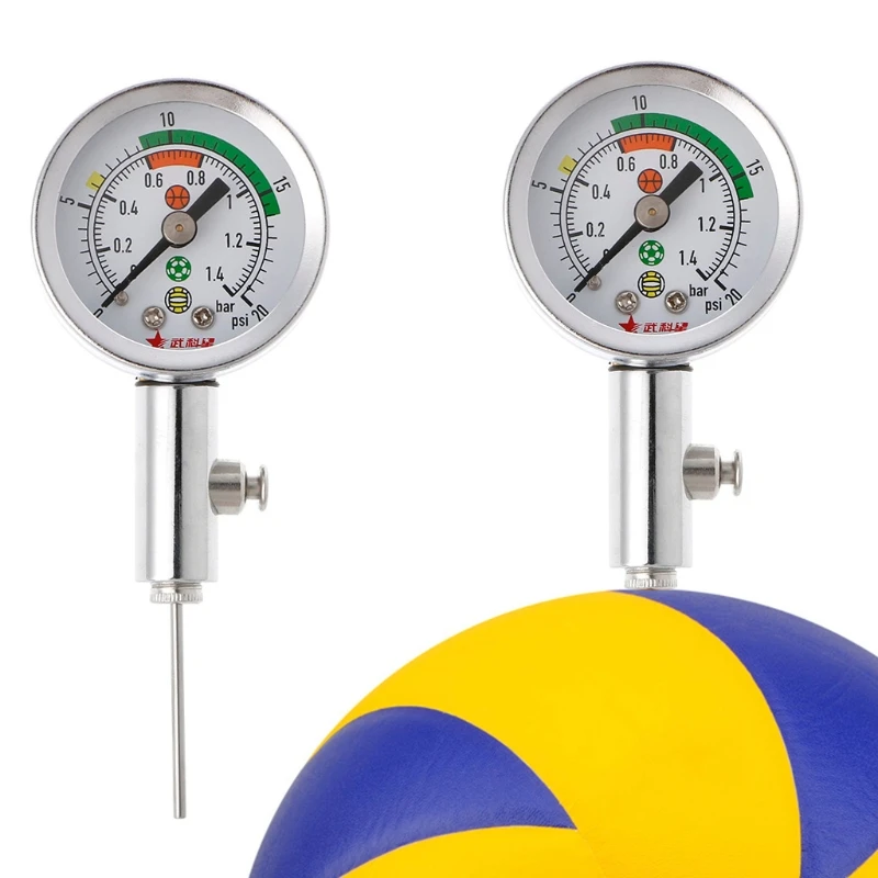 Soccer Ball Pressure Gauge Air Watch Football Volleyball Basketball Barometers