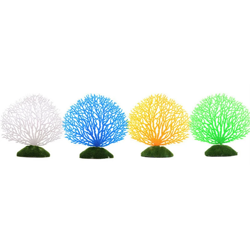 Aquarium Decorations Ornaments Aquarium Plants Plastic Artificial Grass Coral Fish Aquarium Accessories akvaryum dekor 40DC21 (2)