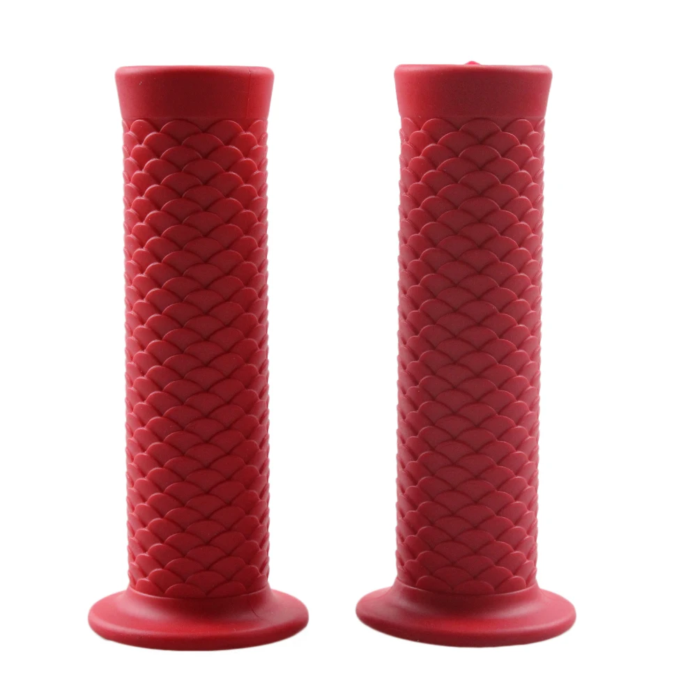 Universal 7/8" 22mm Red Rubber Handlebar Grips Handle Bar Grips For