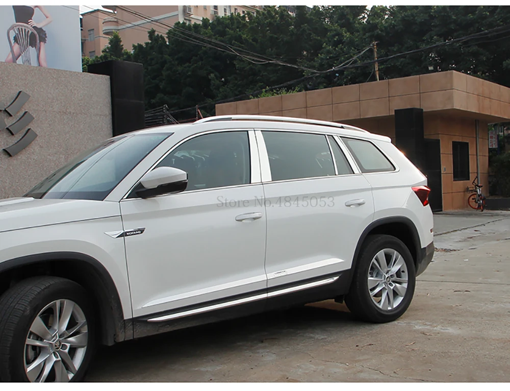 AITWATT для Skoda Kodiaq 2017 2019 центральный столб из нержавеющей стали Боковая дверная