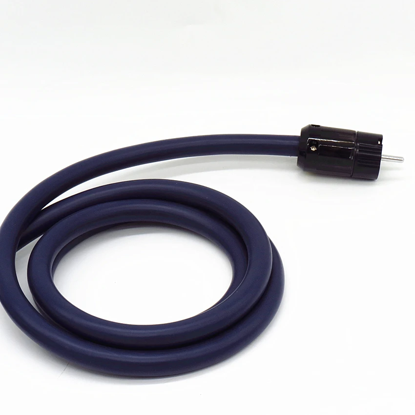 3 x 4N square Japan FURUKAWA HIFI Crystalline Copper Audio Cable DAC Power Amplifier 3 plug contacts Power Cord