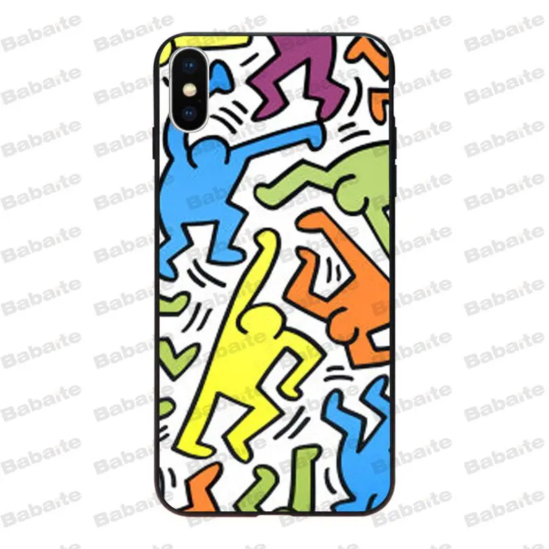 Мягкий силиконовый чехол Babaite Keith Haring из ТПУ для iPhone 8 7 6 6S Plus X Xs Xr XsMax 5 5S SE 5c Coque11 11pro 11promax - Цвет: A6