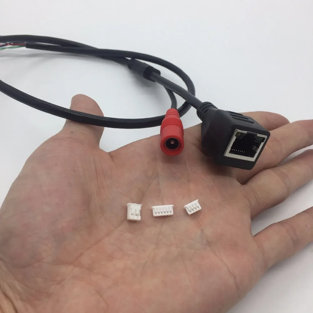 CCTV IP Сетевая камера PCB модуль видео кабель питания RJ45 Женский и DC Мужской