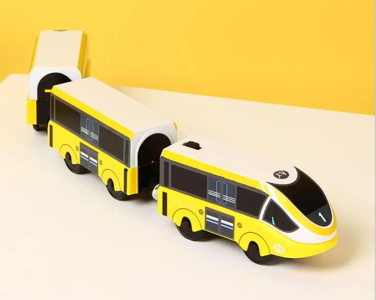 Детские игрушки Электрический поезд Магнитный трек поезд Игрушка совместима с фирменной дорожкой деревянная дорожка Brio развивающая игрушка трек - Цвет: Model 12