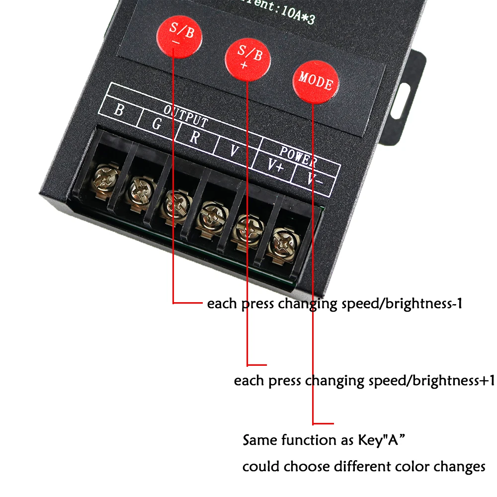 12 V 30A Controlador 3key LEVOU 10A