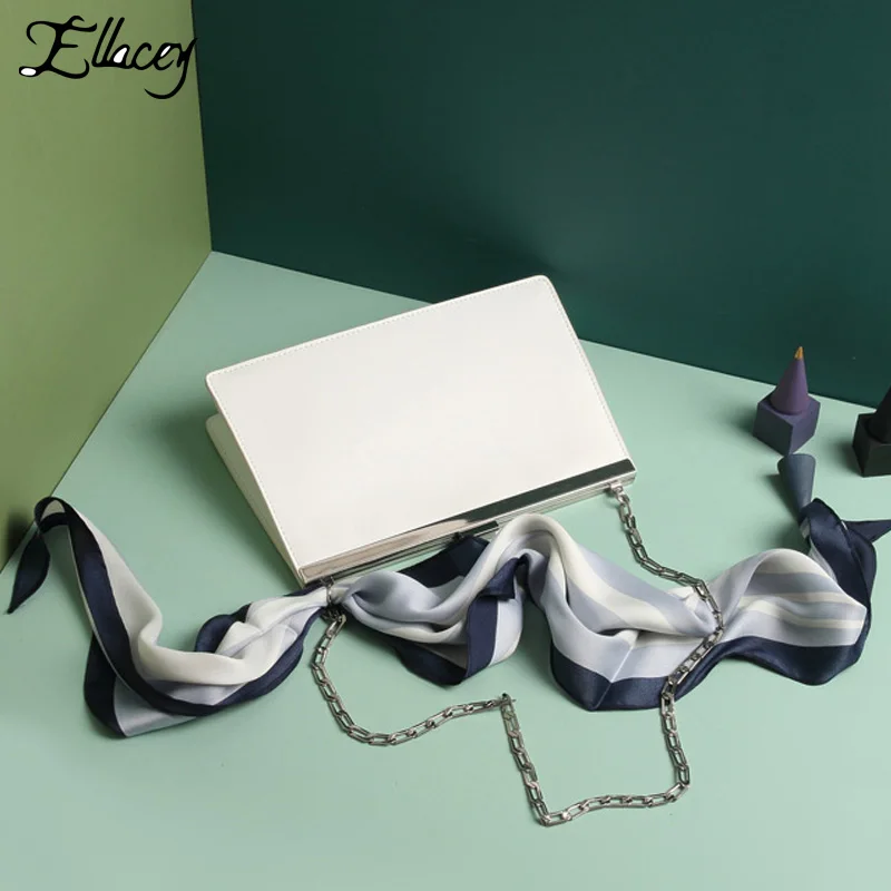 

Scarf Ribbon Frame Bags for Women 2019 Genuine Leather Luxury Handbags Women Bags Designer Chain Ladies Crossbody Bags