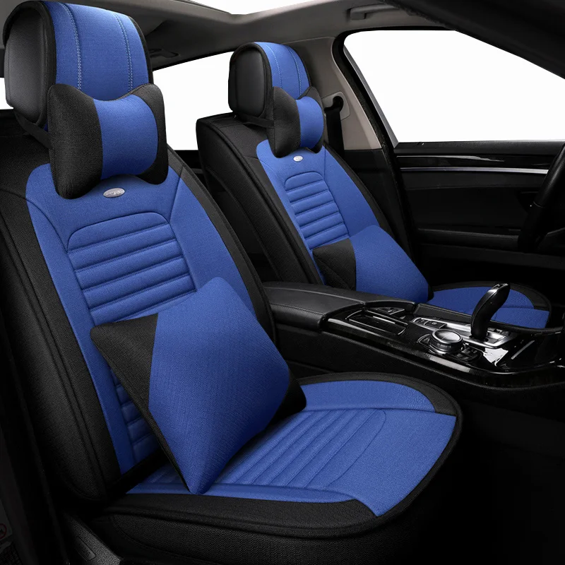 

New Flax Universal auto Car seat covers For Ford mondeo Focus 2 3 kuga Fiesta Edge Explorer fiesta fusion car accessories style