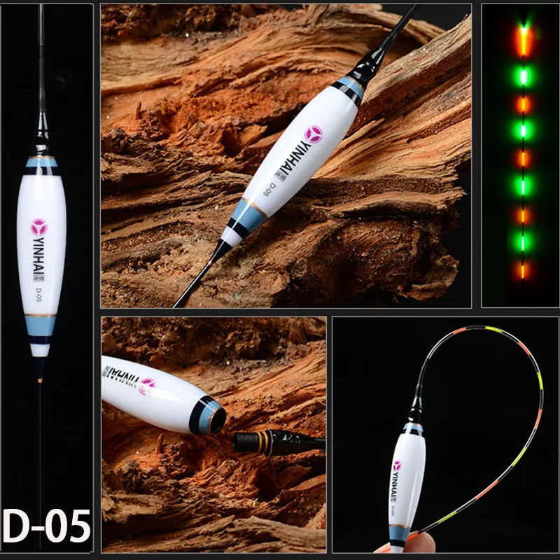 WLPFISHING Brand New Fishing Floats Luminous Floats Night Light Fishing Best Choise Nano Plastic Material Fishing Bobbers Gifts - Цвет: Бургундия