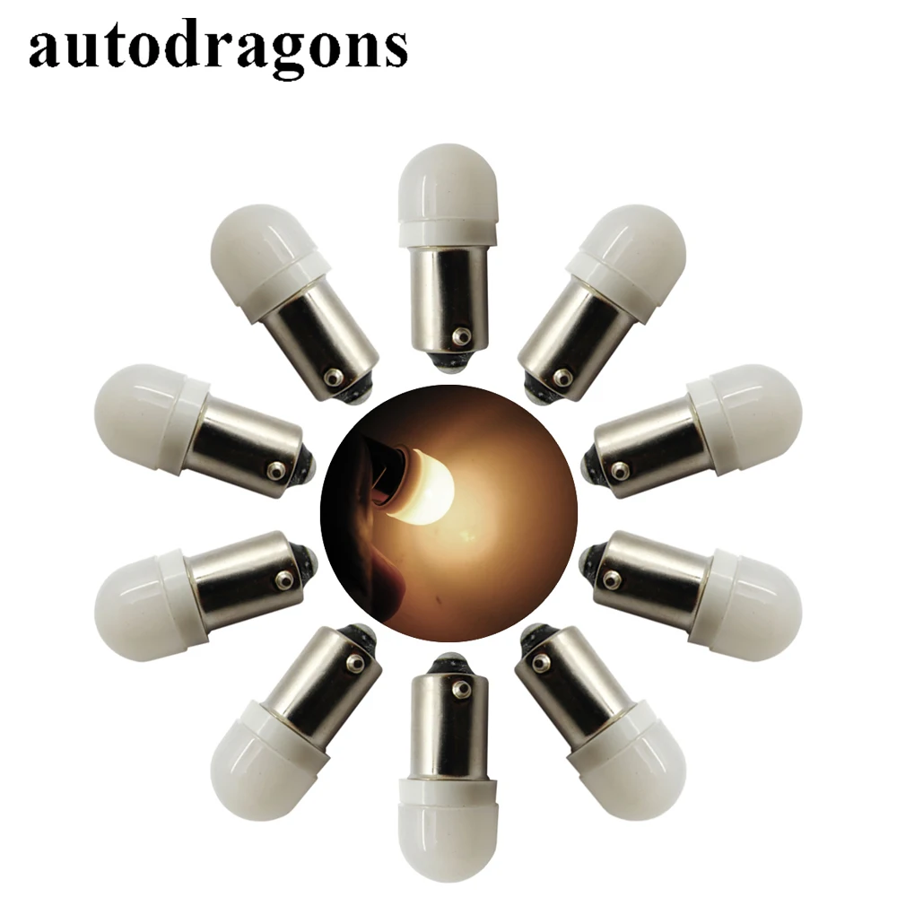 Autodragons 50 шт. Frost купол Ba9s#44#47 штык Флиппер светодиодный свет/пинбол светодиодный огни AC 6 В 6,3 В анти мерцающего пинбол светодиодный