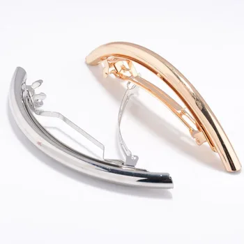 

TOPHOT 2019 Hot Fashion Long Women Hair Clips Metal Gold/Silver Plain ARC Tube Big Hairgrip Hairpin Accessoires