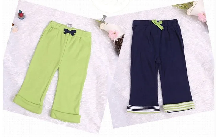 2015 New Style Baby Pants 2 Pieceslot 0-12 M 100% Cotton BlueGreen Athletic Feature Para Bebe Trousers Baby Clothing (4)
