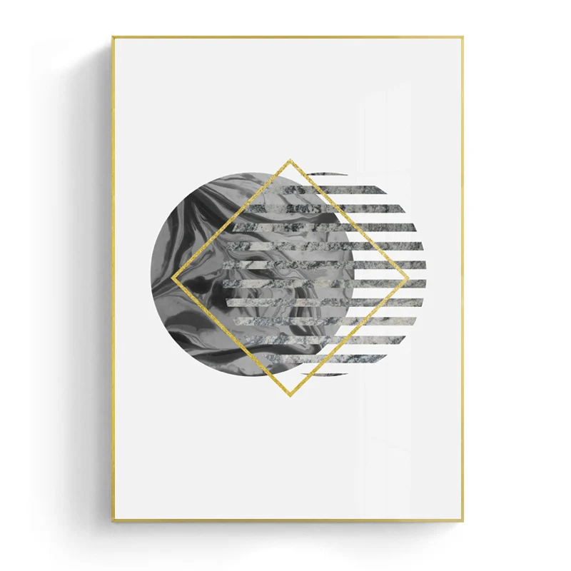 Scandinavian Geometric Canvas Poster Motivation Minimalist Nordic Style Wall Art Print Painting Decoration Picture Home Decor