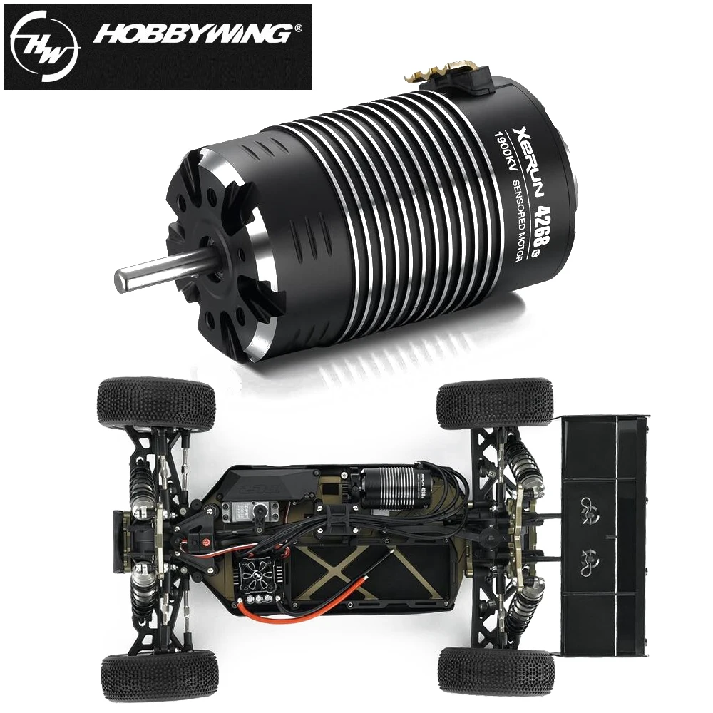 HobbyWing XeRun 4268-1600KV/1900KV/2200KV 4274-2250KV sensored brushless 4-pole inrunner motor RC 1/8 1/10 buggy