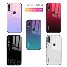 Чехол из закаленного стекла с градиентом для huawei Honor 9 светильник Note 10 7x 8c 8x Max P20 Lite Pro Nova 3 3i Y9 чехол для телефона