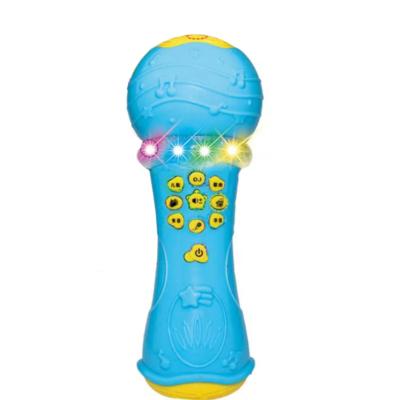 1 шт. Электрический развивающие микрофоны Караоке Пение свет музыка детские игрушки обучающая машина Voice Changer творческие подарки