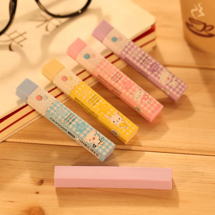 

JDANCE Cute Kawaii Cartoon Flower Rubber Eraser Lovely Colored Eraser For Examination Kids Student Gift School Supply