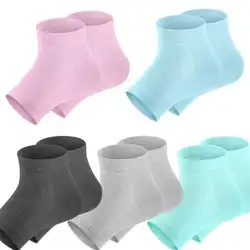 Мягкие дышащие носки Увлажняющие гелевые пятки носки с открытым носком для сухой жесткой потрескавшейся кожи 1 пара