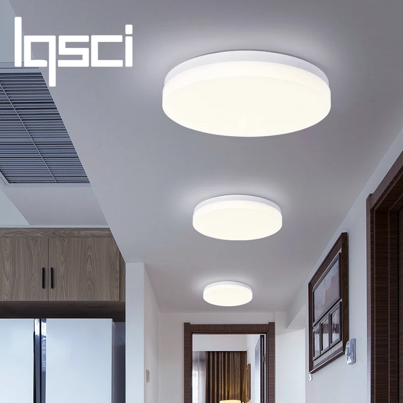 LQSCI панельный светильник поверхностного монтажа светодиодный потолочный светильник 9 Вт 13 Вт 18 Вт 24 Вт 36 Вт 48 Вт AC 85-265 в лампада Светодиодная лампа