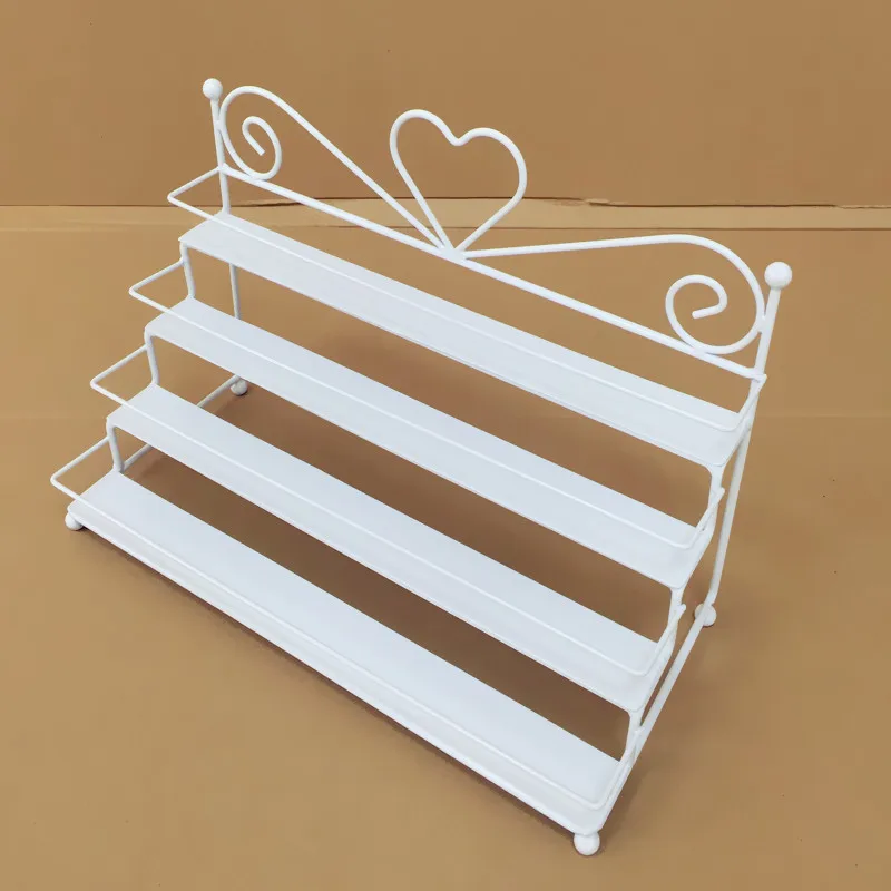 Nail. Wrought iron nail polish shelf. Show small shelves nail polish store shelves display shelf hanging frame wrought iron heart cosmetics