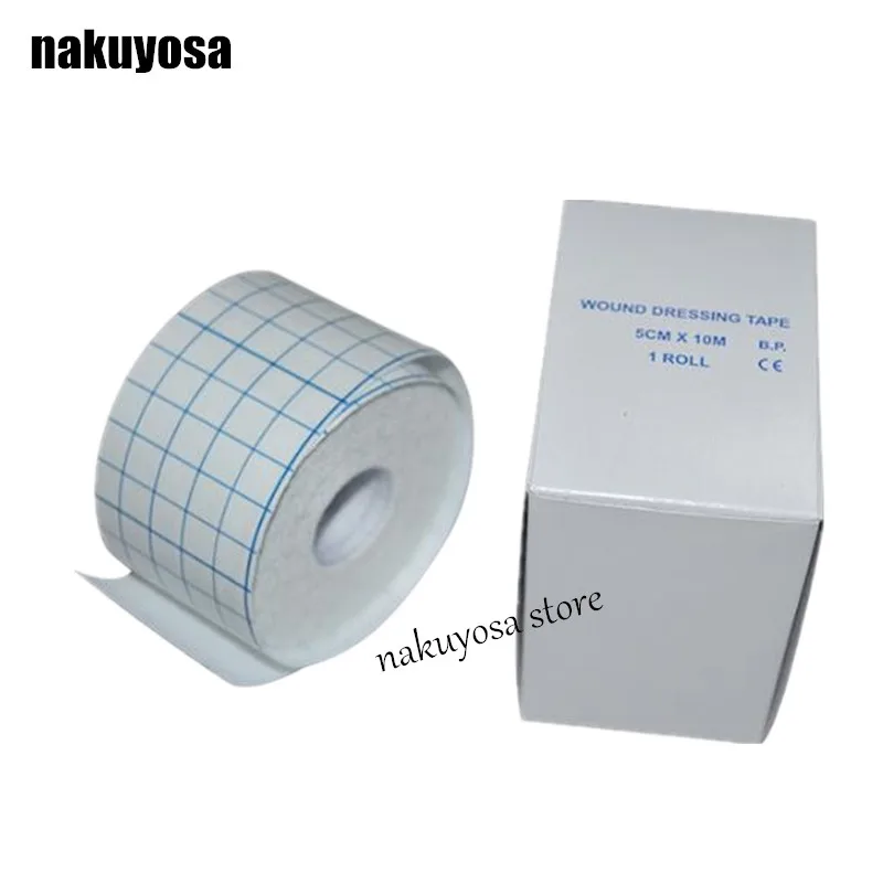 

3pcs 5cm x 10m Stretch Adhesive Bandage Gauze Fixomull Tape Hypoallergenic Nonwoven Adhesive Wound Dressing Cover Roll-stretch