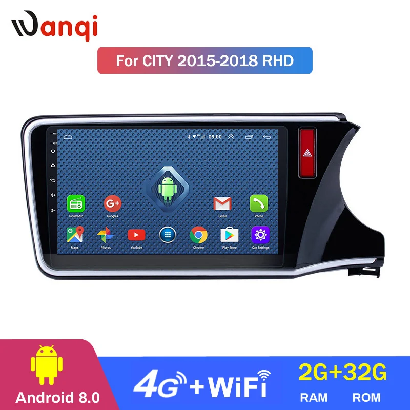

4G Lte All Netcom 10.1inch Android 8.0 Car GPS Navigation For Honda City Greiz Gienia 2015-2018 RHD