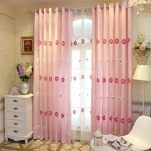 Children Curtains for Living dining room bedroom curtain European high-grade shading chenille embroidery curtain finished Blinds