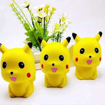 

30pcs New Squeeze Exquisite Fun 10CM Cute Pikachu Squishy Charm Slow Rising Simulation Antistress Funny Gadgets Toy for kid gift