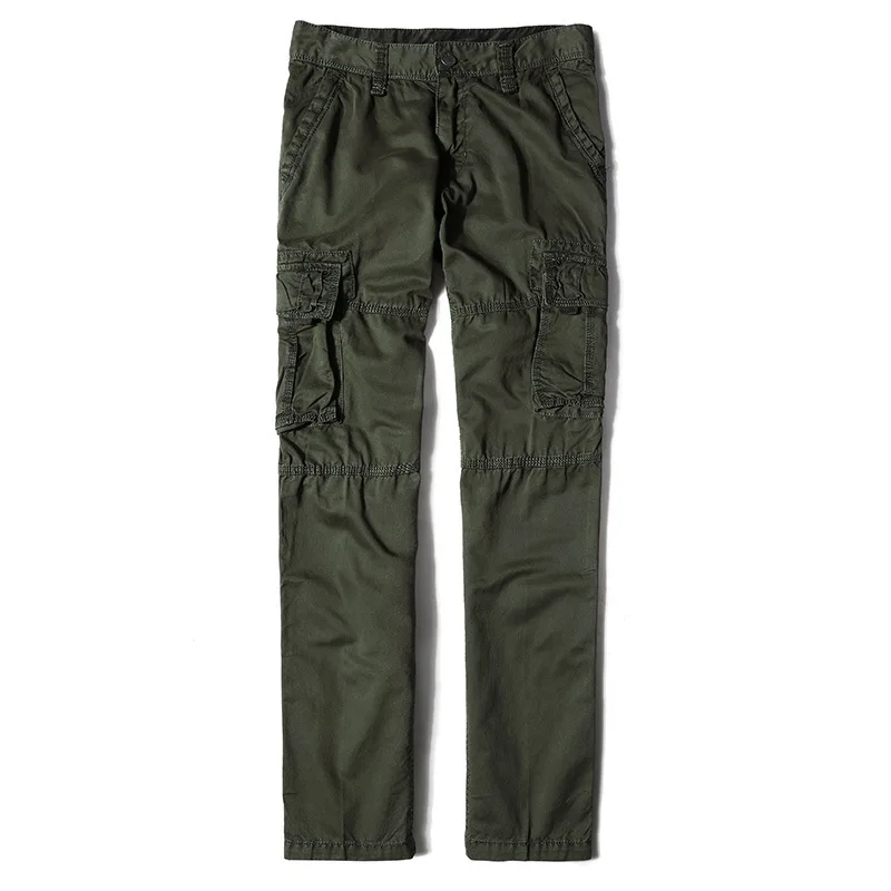 Мужские тактические брюки Millitary однотонные брюки полной длины с несколькими карманами, большие размеры, мужские брюки карго - Цвет: Blackish green
