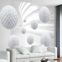Современные 3D фрески обои на заказ фото обои для гостиной белый шар геометрические обои домашний Декор Спальня фрески