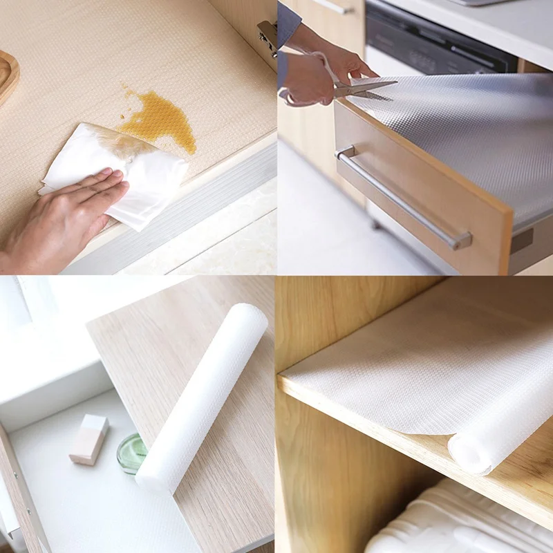 

Clear Drawer Liner Kitchen Cupboard Mat Cabinet Table Protector Non Slip Drawer Mat Shelf Liner Cabinet Storage Pad