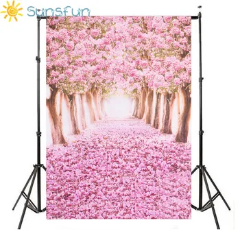 

Sunsfun Thin Vinyl Photography Background Colorful Flower Trees Princess Kids Studio Computer Printed Backdrops F-1074