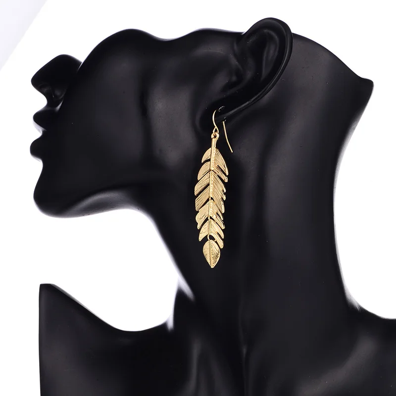 Женские длинные серьги подвески в форме листа массивные висячие 2020|earrings for|dropping