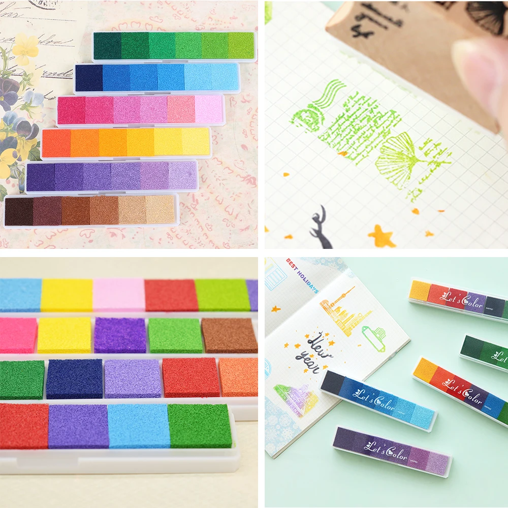 

Colorful lnkpad Ink Pad for DIY Stamps Scrapbooking Card Fingerprint Tree Wedding Guest Book Sign-in Trees