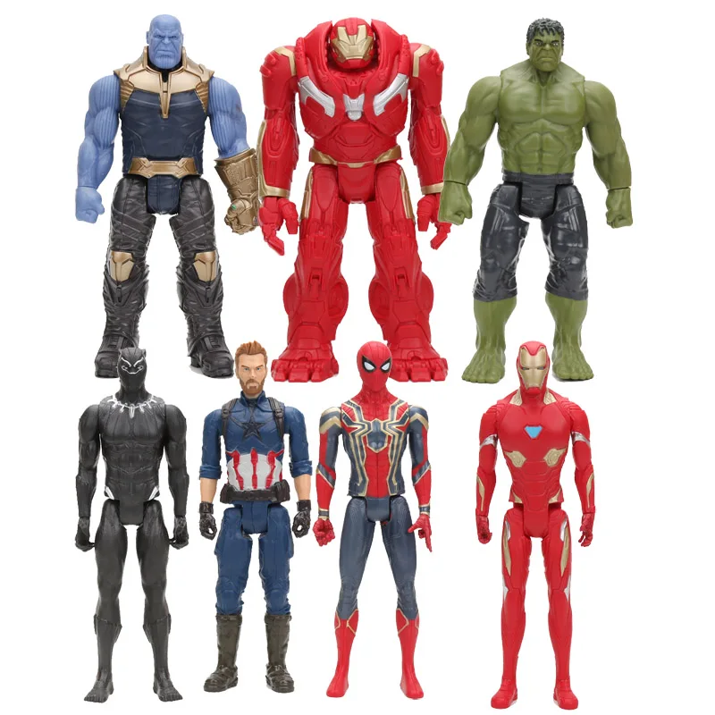 

marvel the Avengers Endgame Infinity War Action Figure Spiderman Iron Man Black Panther hulk Captain America thanos model toys