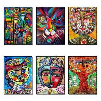 

Diamond Painting Cross Stitch 5D DIY Diamond Embroidery Colorful Animals Full Square/Round Drill Diamond Mosaic Hobby & Crafts