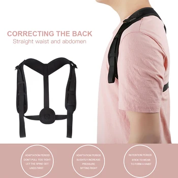 2019Back ajustable Posture Corrector Adult Children Back Support Belt   Brace Shoulder Correct   support  upper back support