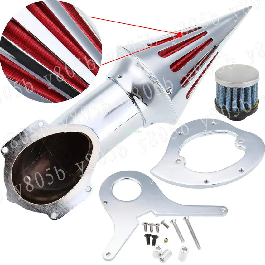 Chrome Motorcycle Spike Intake Air Cleaner Kits For Honda Shadow Aero