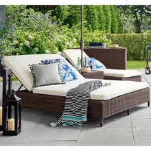 Новое прибытие Патио сад плетеный Открытый день кровати мебель