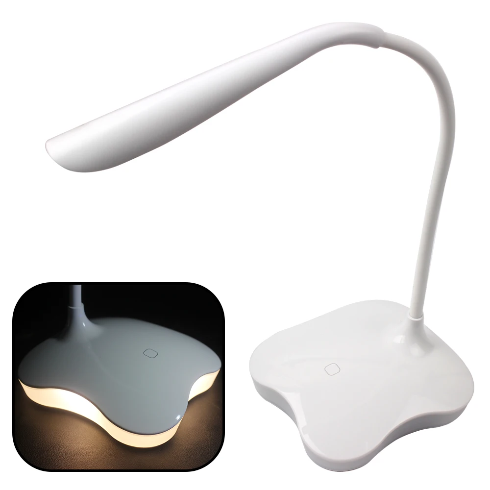 Itimo USB 18 светодиодный лампы Настольная лампа с регулируемой яркостью Клевер 3 уровня регулировки скорости Освещение в помещении Сенсор стол настольные лампы домашний декор - Цвет абажура: Warm White Light