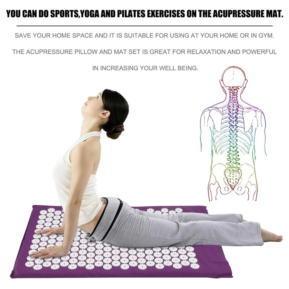 Acupuncture Massage Cushion Pillow Belt Neck Head Hand Full Body Acupressure Mat Massager Muscle Pain Relief Relax Acupuncture Massage Cushion Pillow Belt Neck Head Hand Full Body Acupressure Mat Massager Muscle Pain Relief Relax