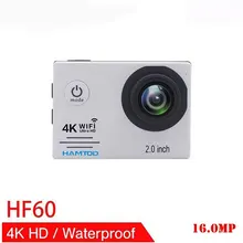 HAMTOD HF60 4K WiFi Экшн-камера 2,0 дюймов ЖК-дисплей Дайвинг Водонепроницаемая мини видеокамера Спортивная камера s GC1034 120 градусов камера