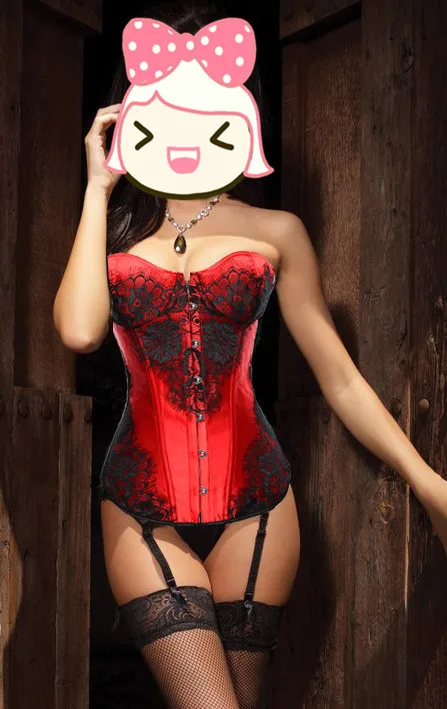

Lace Overbust Corset For Women Outwear Sexy Corset Top Waist Croset Plus Size Red Corset And Bustier