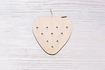 

Wooden strawberry Cut, wood cutout, plywood figure, different size shape Ornaments Craft Decoration Decoupage Unpainted